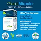 GlucoMiracle - Fast Acting Natural Ayurvedic Blood Sugar Control Supplement - 120 High Potency Vegan Capsules
