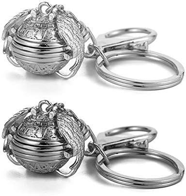 2PCS Expanding Photo Pendant Keychains 4 Photos Locket Key Chain Angel Wing Pendant Memorial Gifts for Him/Her Birthday