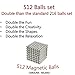 5mm 512 pieces Large Magnetic Balls Building Blocks Sculpture Magnets Educational game Office Magnet Toy Intelligence Development Stress Relief Imagination gift family (set of 216pcs x2 + 80 balls)