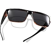 TINHAO Polarized Sunglasses Fit Over Glasses for Men Women Driving, Wear Over Sunglasses UV400 Protection Shades