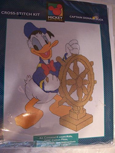 Captain Donald Duck Counted Cross Stitch Kit