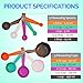 K-ware 10 Pc Nesting Measuring Cups and Spoons Set | Permanent Embossed BPA Free Food Grade Plastic | For Liquids and Dry Ingredients | Modern Color Kitchen Gadgets | Baking and Cooking Utensils