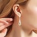 Calors Vitton Gold Plated Full Rhinestone Cubic Zircon Long Water Drop Earrings for Women Champagne 4706
