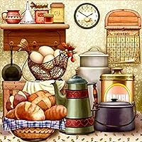 Hide on bush 5D Diamond Painting by Number Kit for Adult, DIY Full Drill Diamond Embroidery Cross Stitch Kit Wall Sticker Home Kitchen Decor - Turkey, 12"X12" (Multicolor)