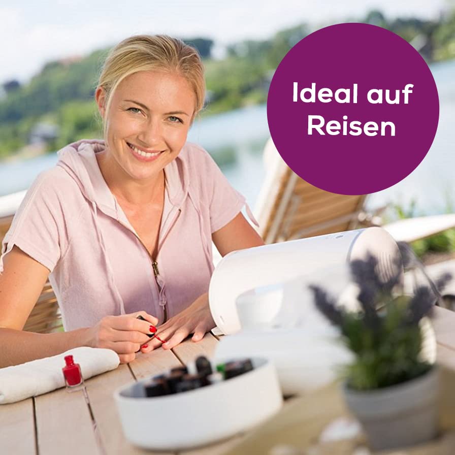 Beurer MP 41 Maniküre-/ Pediküreset, elektrische Nagelfeile mit 7 Aufsätzen, helles LED Licht, Nagelfräser für gepflegte Nägel, mit Aufbewahrungstasche, Nagelpflege für Hände und Füße, Weiß 6