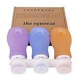 3 Pack - Silicone Bottles (3 Ounces) with Suction Cup By Ponderosa Outdoors - Premium Gear For Traveling, Outdoors, and General Purpose - Perfectly Sealed and Durable