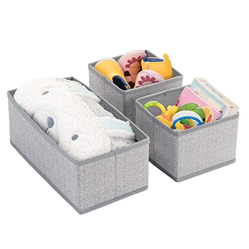 mDesign Soft Fabric Dresser Drawer and Closet Storage Organizers for