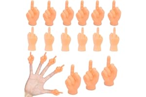 FNQIANK 20 PCS Tiny Middle Finger Puppet, Miniature Small Hands, Funny Hand Puppet for Game, Prank Gag Performance Party Favors, Ealistic Cute Little Hand Finger for Gifts