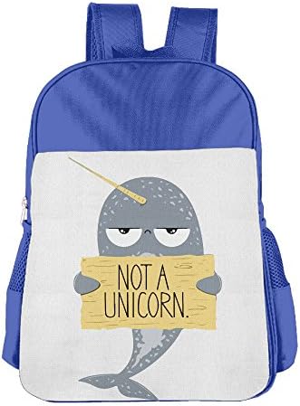 Gibberkids Kids NOT A UNICORN SEAL School Bags Bookbag Boys/Girls For 4-15 Years Old RoyalBlue
