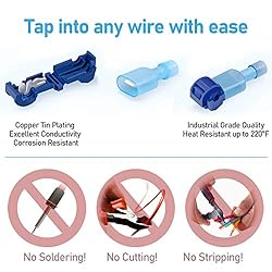 TICONN 120Pcs T Tap Wire Connectors, T Wire Quick