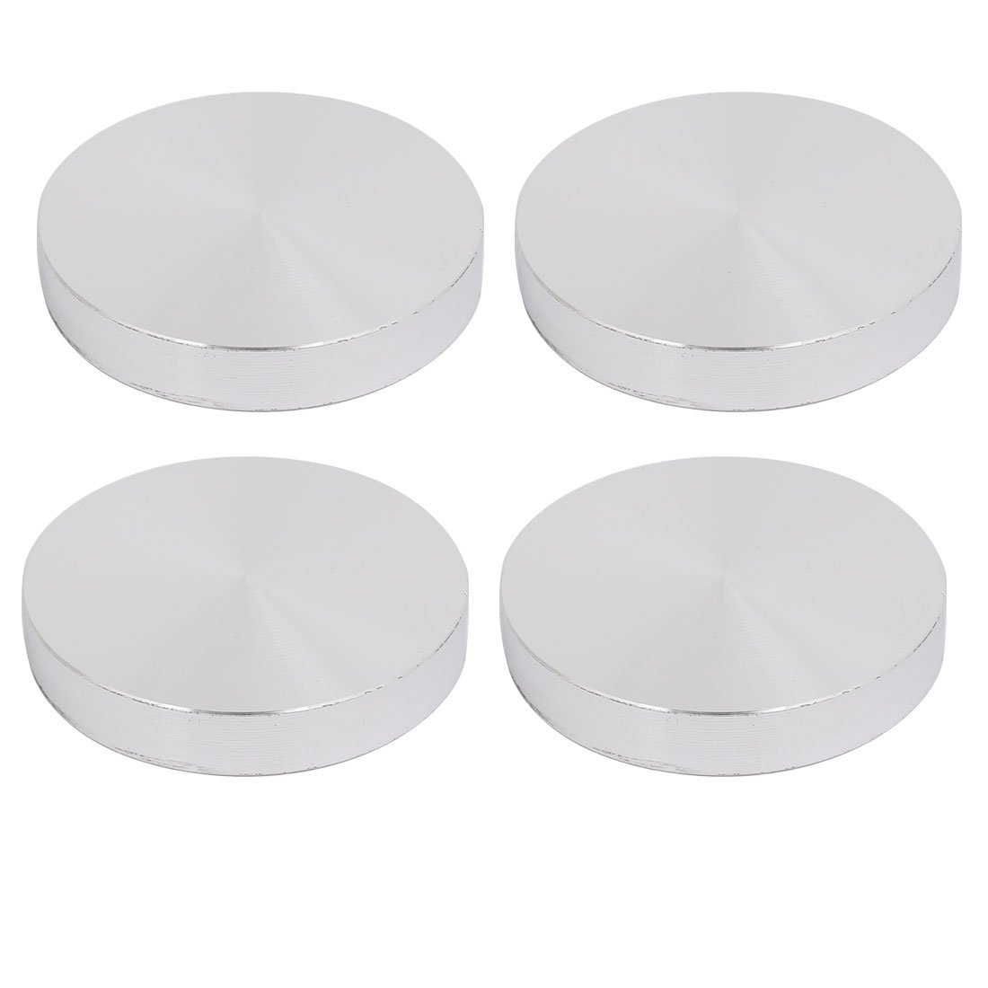 Sourcingmap 4pcs 55mm Dia 10mm Thickness M10 Thread Hollow Aluminum Disc Polished Finish