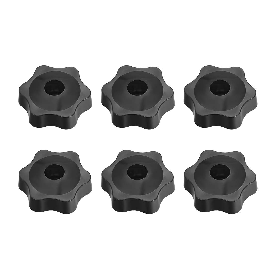 Uxcell Clamping Handle Screw Knobs Handle M6 Threaded Star-Shape 6pcs