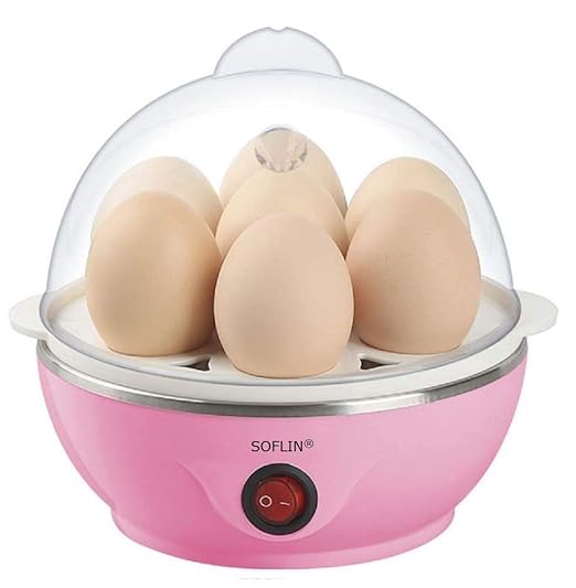 SOFLIN Plastic Mini Electric 7 Egg Poacher Steamer (Multicolour)
