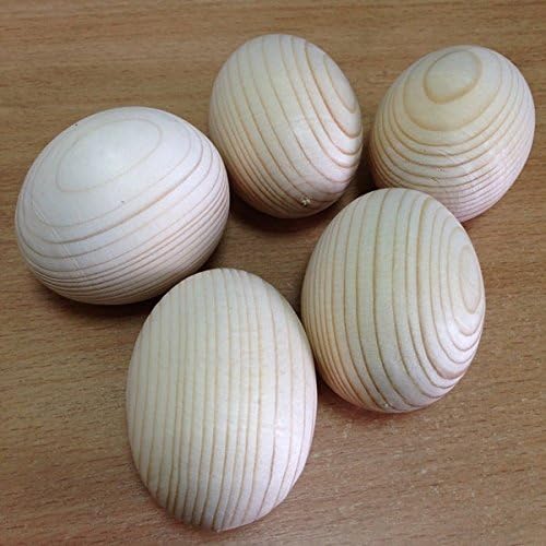 Large Wooden Eggs. Wooden Easter Eggs. Wooden Eggs. - DIY Unfinished Wood Egg - Set of 5