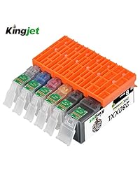 Kingjet   Cartucho de tinta de repuesto para impresoras PGI 280XXL CLI 281XXL con PIXMA TS9120, TS8120 y paquete de 6 colores (1PGBK 1BK 1C 1M 1Y 1PB)