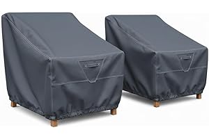 HWmatyCover Patio Chair Covers Waterproof, Outdoor Furniture Covers for Rocking Adirondack Chairs, Fits up to 37" W x 40" D x 32" H-2pack