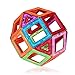 Augymer Magnetic Building Blocks Set, 87 Pcs Magnetic Construction Stacking Toys for Children Kids with Carry Box Letters and Numbers Toys