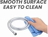 ZOTTI 2m Shower Hose Smooth PVC Anti-Kink Brass Connectors Universal G1/2 Chrome view 6