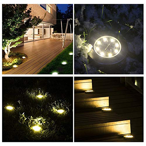 Wilktop 8 Stuks Zonne-Verlichting voor Tuin Zonne-Lamp Vloerlamp Warm Wit met 8LEDs Licht Vloer Spot LED Buiten IP65 set… - Afbeelding 7