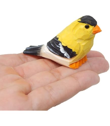Amazon.com: American Goldfinch Figurine, Miniature Yellow Finch