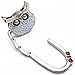 ROFLYER Owl Design Metal Foldable Purse Bag Hook Table Hanger,Set of 4