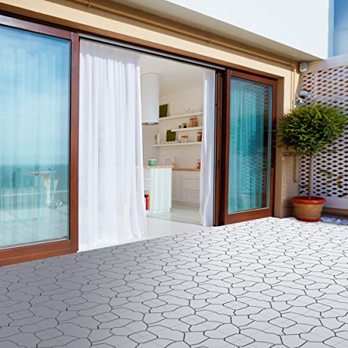 Pure Garden Deck Tiles Set of 6 Polypropylene Interlocking Patio