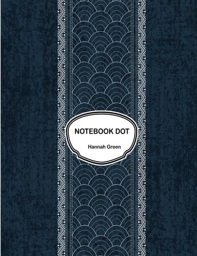 Notebook dot: Sashiko indigo dye: Notebook Journal Diary, 110 pages, 8.5" x 11" Paperback – 15 Feb 2018