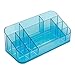 InterDesign Cosmetic Organizer for Vanity Cabinet to Hold Makeup, Beauty Products, Lipstick - Aqua Blue