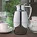 Alfi Pallas 1.0 L Glass Vacuum Chrome Plated Brass Thermal Dispenser Carafe, Metallic