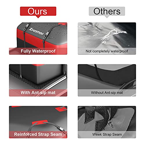 Car Rooftop Cargo Carrier Bags 21 Cubic Roof Cargo Carrier Roof Bag Waterproof For All Vehicles With Or Without Racks Includes Anti Slip Mat Luggage Lock 6door Hooks Storage Bag