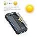 X-DRAGON Solar Charger, 15000mAh Power Bank Portable Dustproof Shockproof Dual USB Solar Panel Battery Charger with Dual Super Bright LED Light for iPhone, Samsung Galaxy and More -Blue