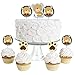 Big Dot of Happiness - Baby Boy Teddy Bear - Dessert Cupcake Toppers - Baby Shower Clear Treat Picks - Set of 24