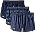 Lacoste Men's 3 Pack Woven Boxer, Nvst/Cnb/Ltblst, Large