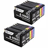 Sotek 10 Pack High Capacity Replacement For HP 950XL 951XL Ink Cartridge Compatible With HP Officejet PRO 8600 8610 8620 8630 8640 8660 8615 8625 251dw 271dw