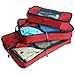 TravelWise Packing Cubes - 3 Piece Set (Red)