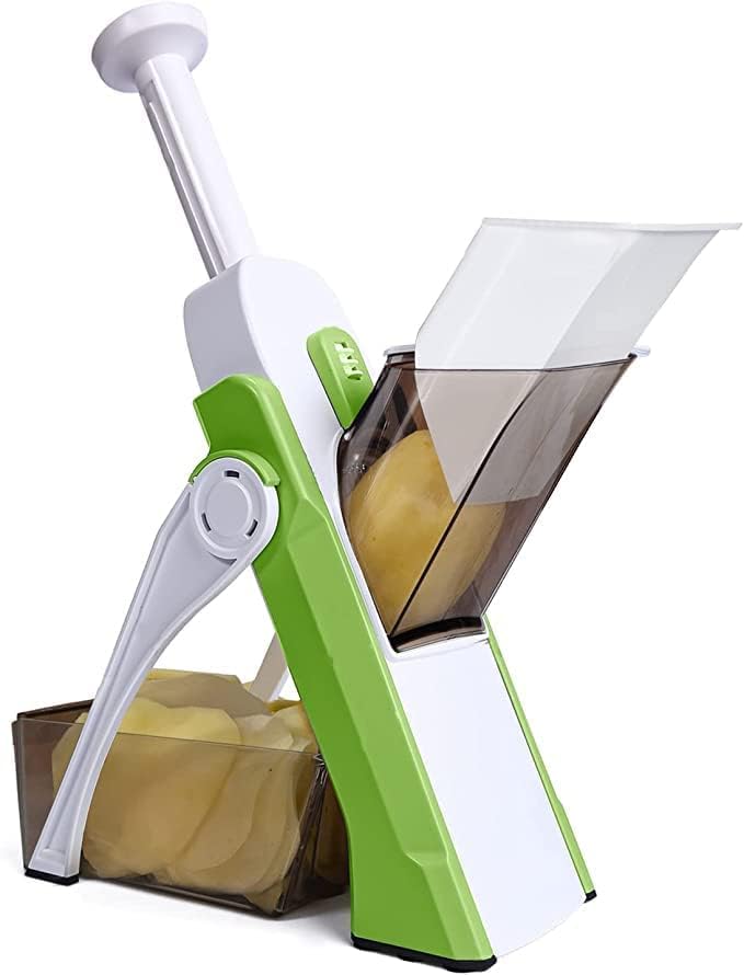 Photo 1 of IBLAY All in 1 Multi-Purpose Mandoline Slicer, Chopper, Dicer Ideal for Vegetable & Fruits Chopper Cutter with Stainless Steel Blade & Safety Holder/Pusher with 30+ Adjustment