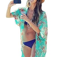 Yonala Summer Womens Beach Wear Cover up Swimwear Beachwear Bikini,One Size,Green