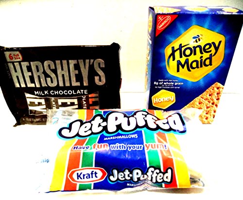 S'Mores Hershey's Chocolate Bars, Kraft Marshmallows & Honey Maid Graham Crackers