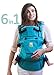 LÍLLÉbaby Complete Embossed Luxe Six-Position 360° Ergonomic Baby and Child Carrier, Teal