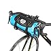 LIXADA Bike Handlebar Bag, Cycling Handlebar Storage Bag Mountain Bicycle Front Frame Bag Pannier Pouch with Roll Top Closure Waterproof for Road Mountain Bike Outdoor