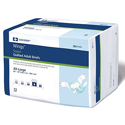 Wings Super Quilted Breathable Briefs, 2X-Large, Case/48 (4/12s)