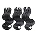 MSCOOL Unprocessed Brazilian Virgin Hair Body Wave Bundles 4 pcs/lot 10inch 50g/pcs Short Curly Hair Ombre Human Hair Extensions Two Tone Virgin Brazilian Hair Weaves (1B)