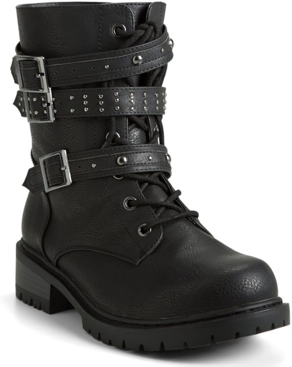 Torrid Studded Strappy Combat Boots (Wide Width) Boots