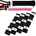 Z Best Tennis Racket Grip Tape Overgrip (12 Pack) Wrap for Squash Racket, Racquetball, Badminton, Pickleball Paddle, Baseball Bat Handle - Ultra Pro Bulk Replacement Dozen (Black, Pink, White)