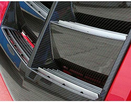 Elite Auto Chrome Acc Hood Vent Trim Kit fit for 12-13 Camaro ZL1 w/Carbon Fiber Vented Hood-Brushed