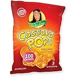 Wai Lana Cassava Pop Chips | Volcano, Gluten-Free, Vegan, 100 Calorie Bags, 0.8 Ounce (Pack of 24 Single Serve Chips)