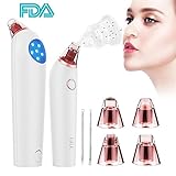 [Upgraded] YiFi-Tek Blackhead Remover, USB Rechargeable Comedo Vacuum Suction Remover, Electric Skin Cleanser Blackhead Extractor kit, Skin Pore Cleaner with 4 Replaceable Suction Heads