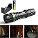 Perman 3500 Lumens 3 Modes XML T6 LED Compact Flashlight Lamp Light Zoomable Torch + Charger + 18650 Battery (Torch + 18650 Battery + Charger)