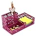 EasyPAG Hollow Flower Pattern 3 Compartment Office Desktop Supplies Organizer ,Rose Red
