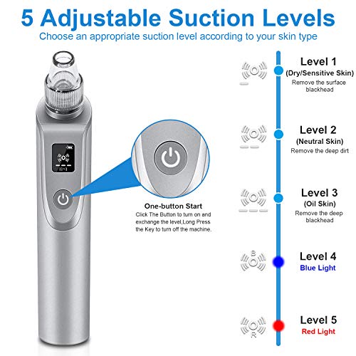 2 Blackhead+Remover+Vacuum+Pore+Electric+Extractor